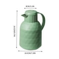 thumbnail image 2 of Snmubt Home Large Capacity Hot Kettle Office Portable Glass Insulated Pot Teapot Open Water Bottle for tea, coffee, milk, creamer, wine, hot water (Green, Plastic), 2 of 8