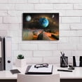 thumbnail image 3 of Epic Graffiti 'Planets' by Ata Alishahi, Giclee Canvas Wall Art, 16"x12", 3 of 8