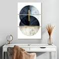 thumbnail image 2 of Elephant Stock Dark Navy Wall Art - Vertical Multi Panel Canvas - Living Room Wall Decor - Abstract Multi Panel - White And Gold Decor By Urban Epiphany - 20" x 32", 2 of 8
