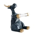 thumbnail image 1 of Soporte para toallas de papel, estatua de ciervo, decoración del hogar, soporte de almacenamiento, toallero de papel azul oscuro, 1 of 8