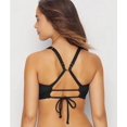 thumbnail image 3 of Becca BLACK Zoe Ribbed Bralette Bikini Swim Top, US Small, 3 of 9