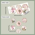 thumbnail image 3 of TIMIFIS The Stickers Pinks Flowers Hexagonal Picture Frame Bedroom Porch Wall Beautification Decorative Wall Stickers Home Decor, 3 of 7