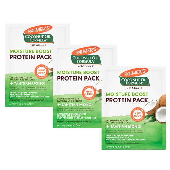 3 Pack Palmer's Coconut Oil Formula Deep Conditioning Protein Pack 2.1oz Each
