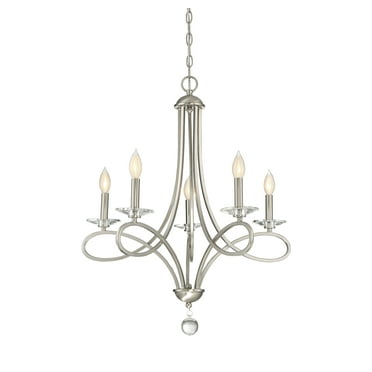 Trade Winds Lighting 5-Light Chandelier In Brushed Nickel