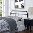 thumbnail image 2 of Modern Contemporary Urban Design Bedroom King Size Headboard, Metal Steel, Brown, 2 of 4
