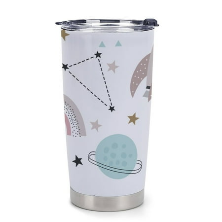 

ANYWAY.GO Thermal Insulation Coffee Travel Mug with Lid Spill Proof Cute Space Pattern Portable Thermal Thermal Cup for Car 20oz