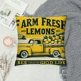 thumbnail image 2 of COMIO Fresh Lemons Truck Throw Pillow Covers Summer Farmhouse Square Decorative Pillowcases Home Sweet Home Lemons Decorations for Sofa,Couch,Bed, Patio, 2 of 5