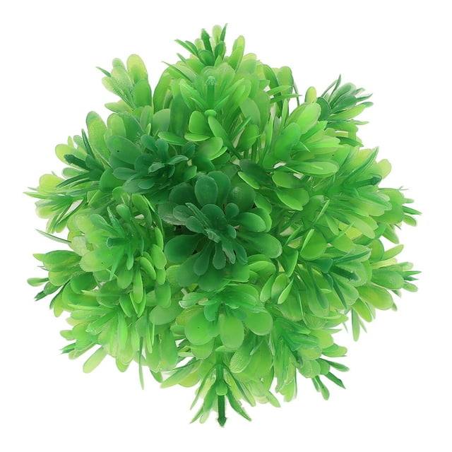 Fish Artificial Grass Ball, Colorfast Bright Color Fish Plastic Grass Ball Safe Decoration High Simulation For Playground Green,Yellow,