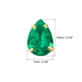thumbnail image 2 of 20Pack Teardrop Sew on Rhinestone - 10x7mm Glass Teardrop Crystal Rhinestones in Gold Prong Setting (Green), 2 of 6
