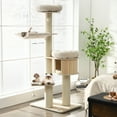thumbnail image 4 of Gymax 68.5'' Cat Tree Condo 4-Layer Wooden Kitten Activity Tower w/ Sisal Posts, 4 of 9