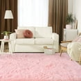 thumbnail image 6 of H HOMORE Cute Fluffy Shaggy Pink Area Rug, 4' x 5.9', Super Soft and Easy to Clean, 6 of 7