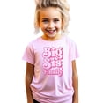 thumbnail image 2 of Girly Big Sis Finally Shirt for Toddlers & Kids Pink Retro Heart Big Sister Sibling Tee for Girls Pink Shirt Youth Medium, 2 of 5