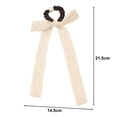 thumbnail image 2 of Opolski Adjustable Hair Tie Retro Hair Tie Elegant Women Hair Ring with Faux Pearl Lace Bowknot Ribbon Versatile Hair Accessory Coffee, 2 of 8
