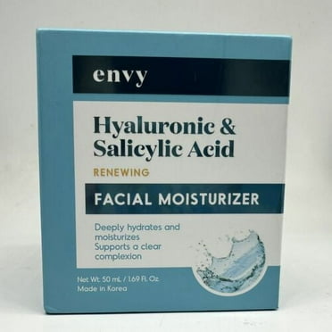 Envy Hyaluronic & Salicylic Acid Facial Cream Renewing Hydrating Clearing 1.69oz