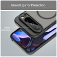 thumbnail image 4 of Dteck Magnetic Case for Google Pixel 9 Pro,Shockproof TPU+PC Matte Translucent Back Slim Protective Case Compatible with MagSafe Cover for Google Pixel 9 Pro,Black, 4 of 6