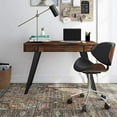 thumbnail image 2 of SIMPLIHOME Lowry SOLID WOOD and Metal Modern Industrial 44 inch Wide Home Office Desk, Writing Table, Workstation, Study Table Furniture in Distressed Charcoal Brown, 2 of 5