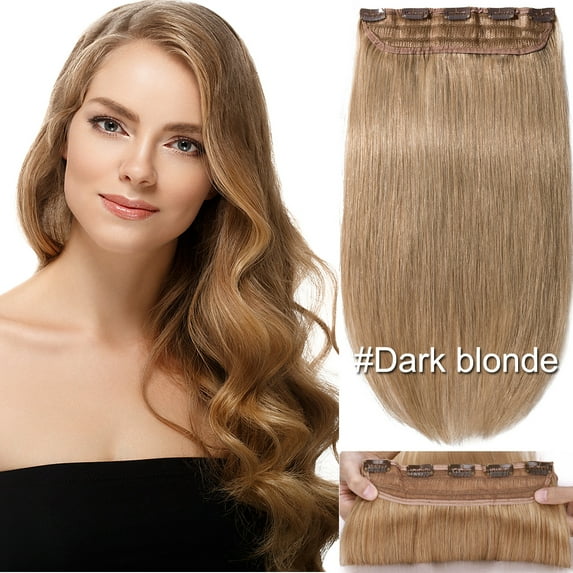 SEGO Clip in Hair Extensions Human Hair 3/4 Full Head 100% Real Remy Thick Hair Extensions Silky Straight Balayage Blonde Hair Pieces