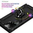 thumbnail image 4 of Compatible with Samsung Galaxy S21 Ultra Protective Case,Heavy Duty Shockproof Armor Phone Case with 360° Rotating Metal Ring Holder Kickstand Military Grade Protection Rugged Cover,Black, 4 of 8