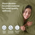 thumbnail image 4 of CGK Linens 3-Piece Premium Duvet Cover Set - King Size Soft Comforter Cover With Zipper & Matching Pillowcases, Sage Green, 4 of 7