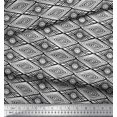 thumbnail image 2 of Soimoi Velvet Fabric Geometric Block Print Fabric by The Yard 58 Inch Wide, 2 of 3