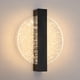 thumbnail image 1 of Aplique de pared LED regulable de 12 W, moderno aplique de pared de aluminio para interiores, lámpara de noche LED, aplique de pared redondo de acrílico negro para sala de estar, dormitorio y escalera, 1 of 4