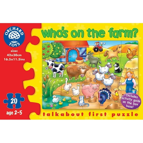 Orchard Toys - Who's On The Farm (Poster) (20-Piece Puzzle)
