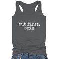 thumbnail image 4 of Tuphregyow Women's Blouse Racerback Vests Y2K Clothing Summer Beach Funny Letter Graphic Camisole Summer Clothes for Teen Girls Sleeveless Blouses Tank Top for Women Oversized T Shirts Gray S, 4 of 7