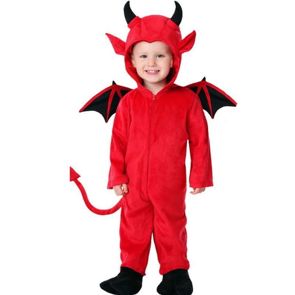 XAOFW Halloween Children Rompers Kids Cute Little Bats Long Sleeve Performance Boys Girls Dress Up Bodysuits Breathable One-Pieces L