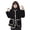 Black L, variant on Women Autumn Winter Coat Single-breasted Solid Color Loose Patch Pockets Thermal Thick Long Sleeves Cardigan Daily Wear Jacket