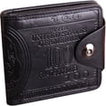 thumbnail image 1 of KEINXS Men Us Dollar Bill Wallet Billfold Leather Credit Card Photo Holder, 1 of 4