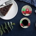 thumbnail image 6 of KXMDXA Car With Christmas Tree Farmhouse Style Set of 8 Round Coaster for Drinks, Absorbent Ceramic Stone Coasters Cup Mat with Cork Base for Home Kitchen Room Coffee Table Bar Decor, 6 of 6