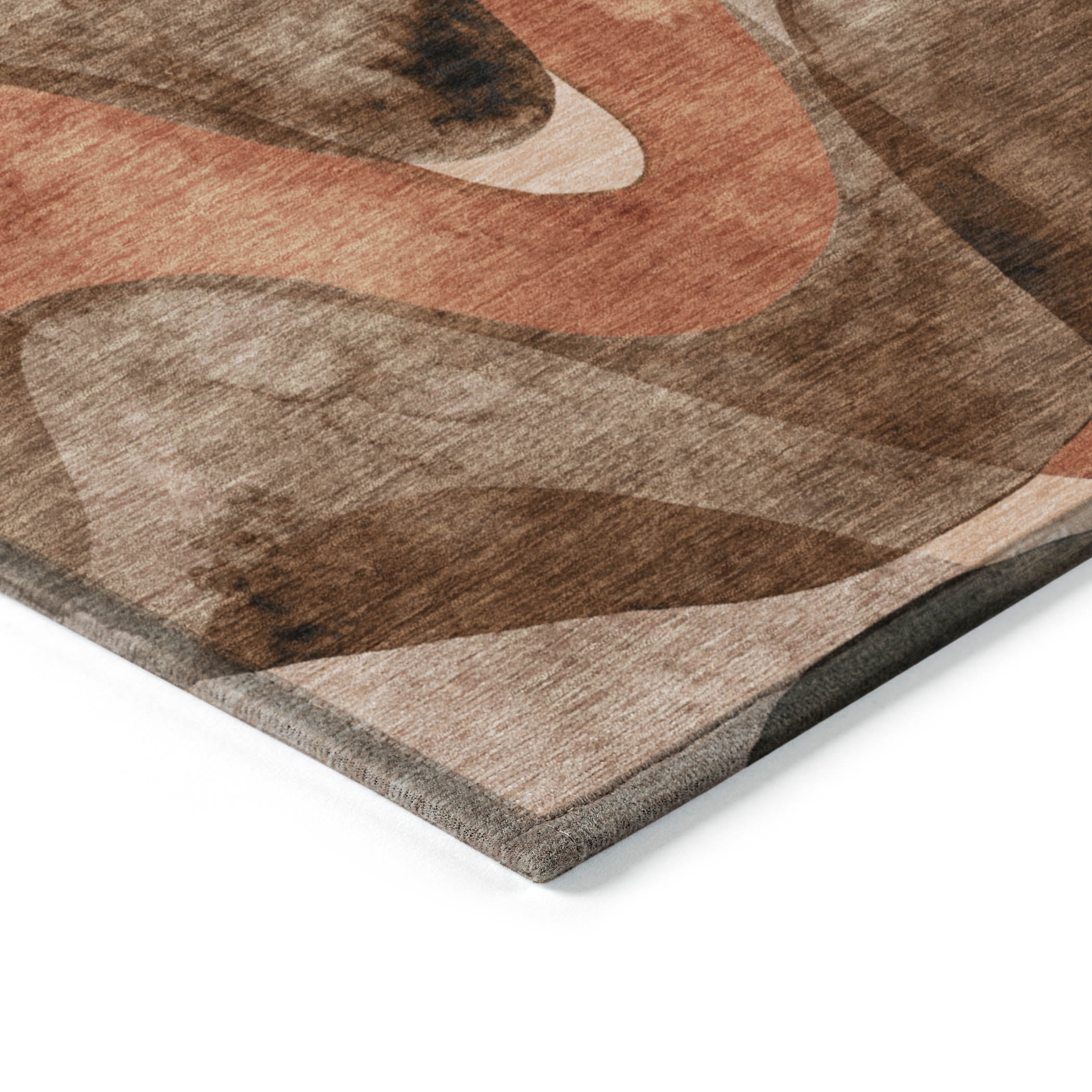 Addison Rugs Chantille Indoor/Outdoor Contemporary Abstract Chocolate Washable Rectangle Rug, 10' x 14'