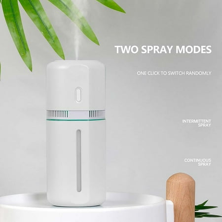 

Portable Car Humidifiers Cool Mist Small Humidifiers USB 7 Color Night Lights Waterless Auto Shut Off Quiet Humidifier For Personal Travel Car Office Room 180ml