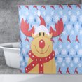 thumbnail image 1 of Christmas Elk Waterproof Bathroom Bath Shower Curtain Decoration with 12 Hooks Set, 1 of 8