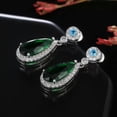 thumbnail image 3 of EOEMY Pear Cut Cubic Zircon Jewelry Wedding Gorgeous 925 Silver Drop Earring A Pair, 3 of 3