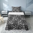 thumbnail image 2 of Homewish Gray Leopard Print Twin Sheets for Girls, Animal Themed Bedding, 3-Piece (1 Flat Sheet, 1 Fitted Sheet and 1 Pillowcase), 2 of 6
