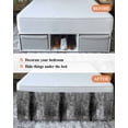 thumbnail image 7 of Gray Wrap Around Bed Skirts for California King Bed 16" Drop,Bed Skirt with Adjustable Elastic Belt Dust Ruffle Bed Valance Retro Oil Painting Modern Abstract Art Aesthetics Bed Frame Cover, 7 of 7