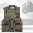 thumbnail image 4 of Chaleco funcional para fotografía de pesca de malla de primavera y verano con múltiples bolsillos, chaleco de seguridad para voluntarios masculinos, 4 of 5