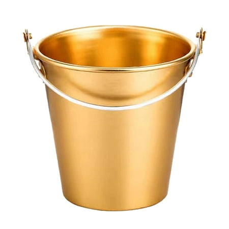 

Multifunctional Ice Bucket Snack Storage Bucket Party Supplies Portable Tableware Drink Tub barrel for Hotel Pub Bar Drinks Candy Aureate Large