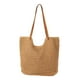 thumbnail image 3 of Bolso de hombro para mujer, estilo bohemio, tejido, elegante, tipo cartera, bolso tote tejido Caqui 40cmx32cm, 3 of 9