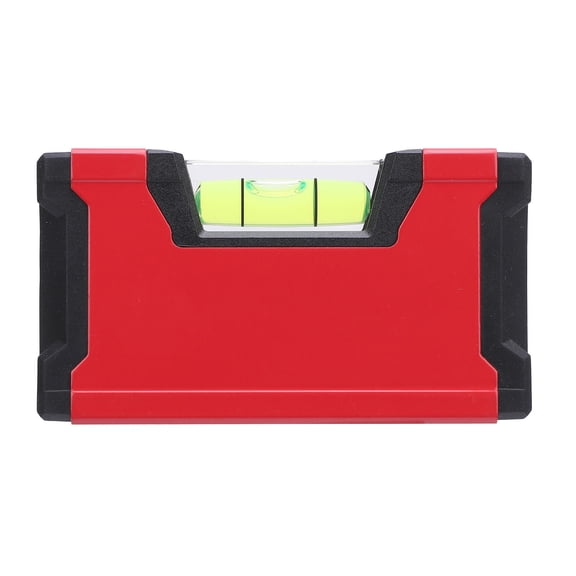Yajisi 5.1" Magnetic Bubble Level – 0.5 mm Accuracy, Aluminum Alloy Body, Shock‑Absorbing Caps, Portable 9 cm Ruler for Flat & Cylindrical Surfaces