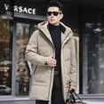 thumbnail image 5 of Chaqueta larga de invierno para hombre, chaquetas con capucha de marca de invierno para hombre, chaqueta de invierno con relleno de plumón de pato para hombre, novedad en abrigos de plumón, 5 of 5