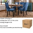 thumbnail image 6 of Velvet Tufted Dining Chair/Kitchen & Dining Room Chairs, High-End Upholstered Dining Chairs with Rubber Wood Legs and Nailhead Trim, Dining Chairs Set of 2 (Blue), 6 of 12