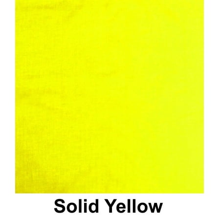 Solid Yellow Print Cotton Bandana (22 inches x 22 inches)