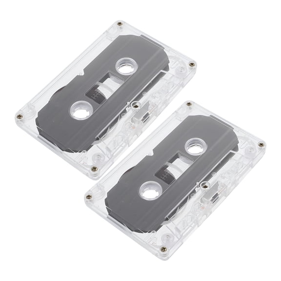 GJX 2026 New 2Pcs Audio Cassette Tape 30 Min Capacity Standard Size Cassette Replacement for Music,Recording,Archiving,Playback,Audio Projects