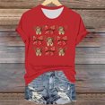 thumbnail image 2 of Hyknon Hauts pour Femmes Été Saint-Valentin Imprimé Manches Courtes Col Rond Haut/chemise Pull Doux Polyvalent pour Sortir, 2 of 4