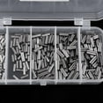 thumbnail image 3 of koolsoo 300pcs Double Barrel Crimp Sleeves Fishing Line Tube Connectors for Rigs S S, 3 of 9
