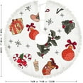 thumbnail image 5 of GZHJMY Christmas Tree Skirt Xmas Tree Skirts 48" Awesome Holiday Vector Christmas Tree Mat for Christmas Holiday Party Ornaments, 5 of 5