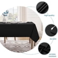 thumbnail image 2 of Table Cloth Rectangle Waterproof Spill-Proof Wrinkle-Free Tablecloth Washable, Kitchen Dining Tabletop Decoration, Fabric Table Cover for Indoor and Outdoor Use, 60 x 84 Inch, Black, 2 of 5