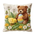 thumbnail image 3 of Easter Short Lint Pillow Cover, Single-Sided Print Decorative Throw Pillowcase, Sofa Bedroom Living Room Home Decor, Spring Holiday Cushion Cover (No Insert Included), 17.7*17.7in, A, 3 of 6